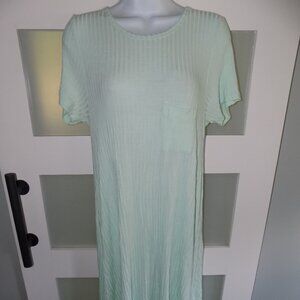 LuLaRoe Mint Green Ribbed Carly Dress Size L Women's NWOT